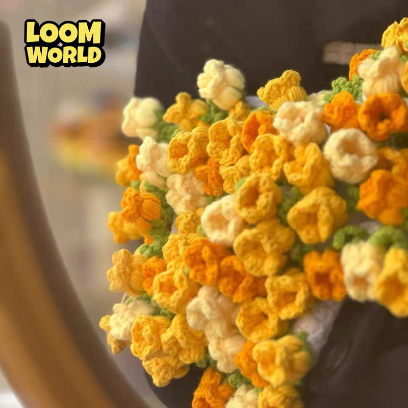 🎁 Handgemachte Strickdecke mit 3D-Blumen 🌷 – das perfekte Geschenk voller Wärme & Stil-(LW01)