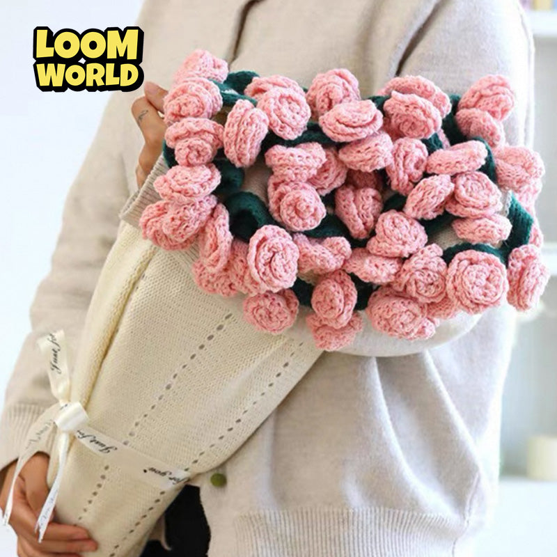 🎁 Handgemachte Strickdecke mit 3D-Blumen 🌷 – das perfekte Geschenk voller Wärme & Stil-(LW01)
