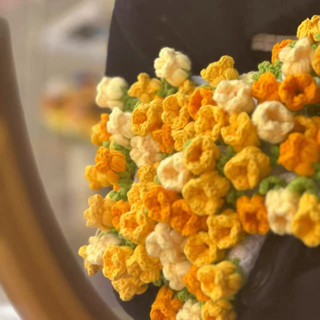 🎁 Handgemachte Strickdecke mit 3D-Blumen 🌷 – das perfekte Geschenk voller Wärme & Stil-(LW01)