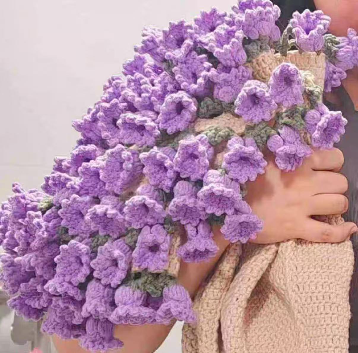 🎁 Handgemachte Strickdecke mit 3D-Blumen 🌷 – das perfekte Geschenk voller Wärme & Stil-(LW01)