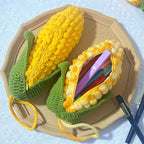 Gehäkeltes Federmäppchen im Mais-Design 🌽🧶 – DIY-Set & Fertigprodukt-LW06