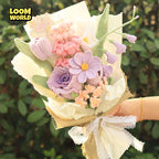 Handgemachter gehäkelter Blumenstrauß – Häkelblumen als Geschenk & Dekoration |LW24