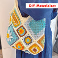 Handgestrickte Blumen-Umhängetasche 🌼 | Fertig oder als DIY-Set erhältlich-(LW04-C)