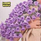 🎁 Handgemachte Strickdecke mit 3D-Blumen 🌷 – das perfekte Geschenk voller Wärme & Stil-(LW01)