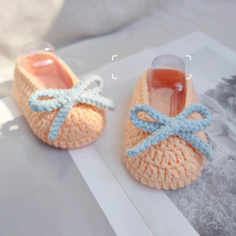 LW10-🩰💙 Zauberhafte Baby-Ballerinas in Rosa – Weiche Neugeborenen-Schuhe mit Schleifendekor
