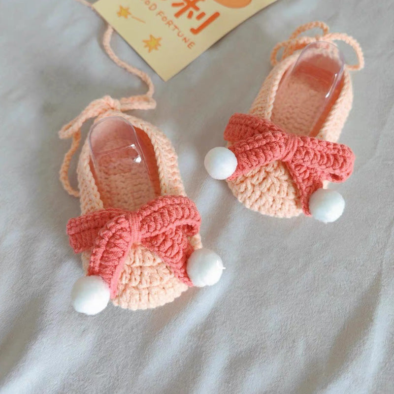 LW10-🩰💙 Zauberhafte Baby-Ballerinas in Rosa – Weiche Neugeborenen-Schuhe mit Schleifendekor