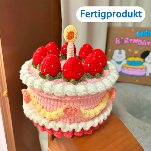 Geburtstagskuchen Häkelset & Fertigprodukt – Handgemachte Deko mit Liebe 🎂🧶-LW05