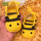 LW23-🐝💛Handgehäkelte Baby-Bienenschuhe – Niedliche Babyschuhe aus weicher Baumwolle